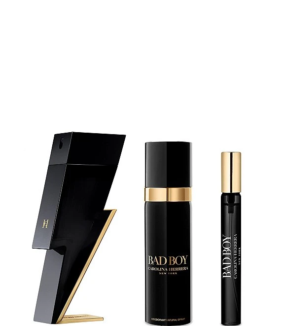 Carolina Herrera Bad Boy Eau De Toilette 3 Piece Gift Set 4 Carolina Herrera Bad Boy Eau De Toilette 3 Piece Gift Set - Afbeelding 2