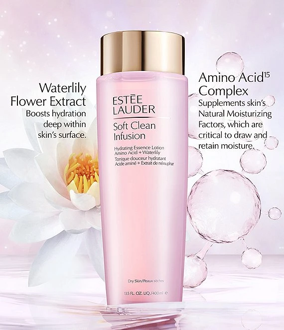 Estee Lauder Soft Clean Infusion Hydrating Essence Treatment Lotion With Amino Acid + Waterlily 4 Estee Lauder Soft Clean Infusion Hydrating Essence Treatment Lotion With Amino Acid + Waterlily - Afbeelding 2